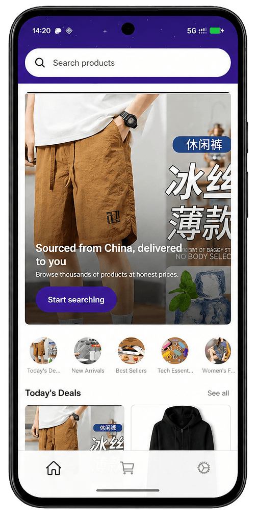 A&A Shop app shown on a phone